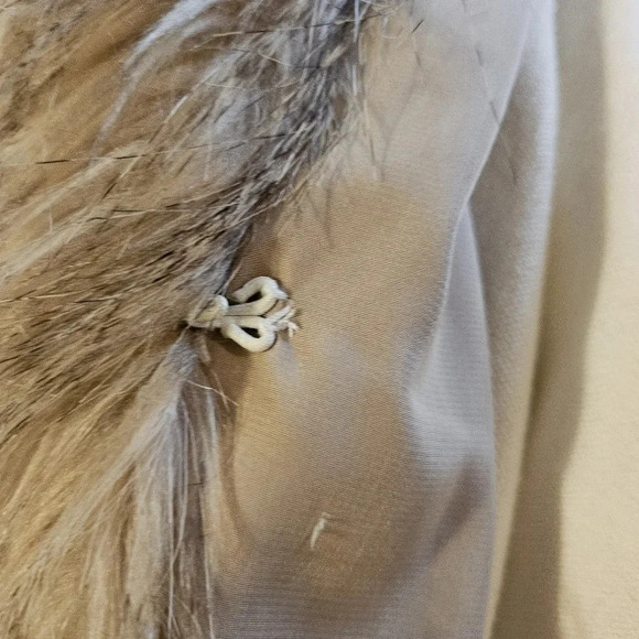 White House Black Market Removable Faux Fur Collared Sweater Off White Wmns Sz M - Picture 9 of 14